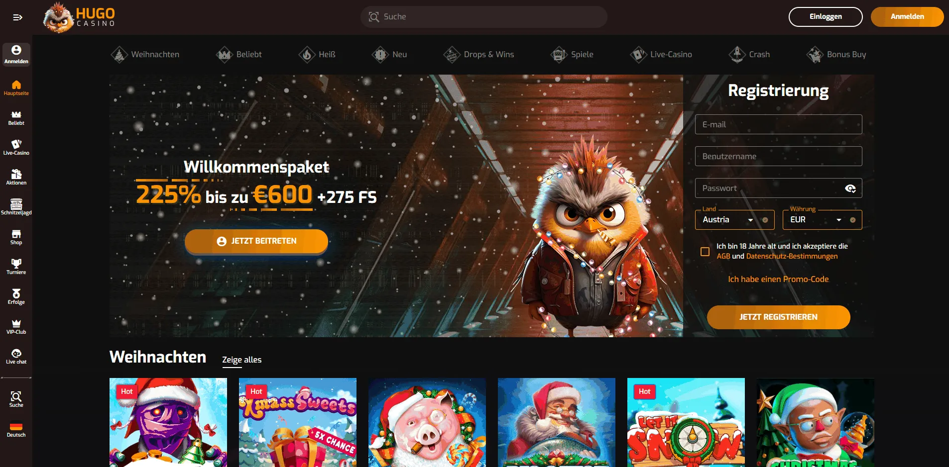 Hugo Casino Startseite Hugo Online Casino