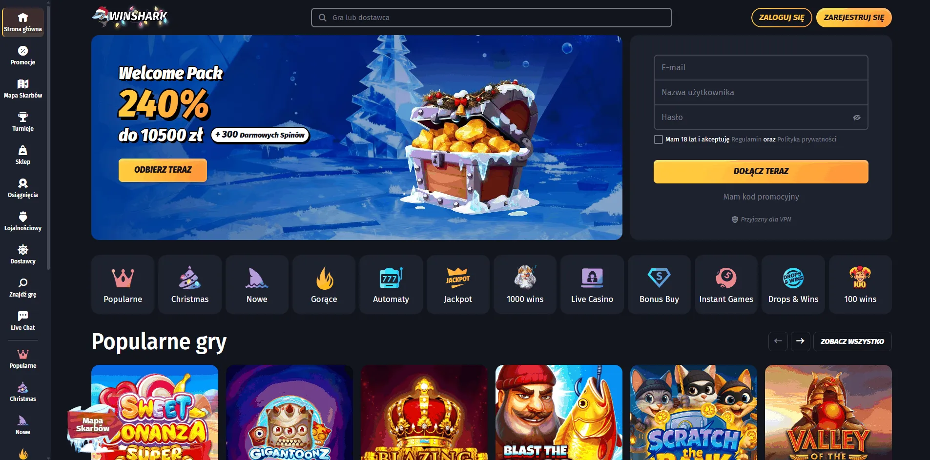 WinShark Casino Startseite WinShark Online Casino